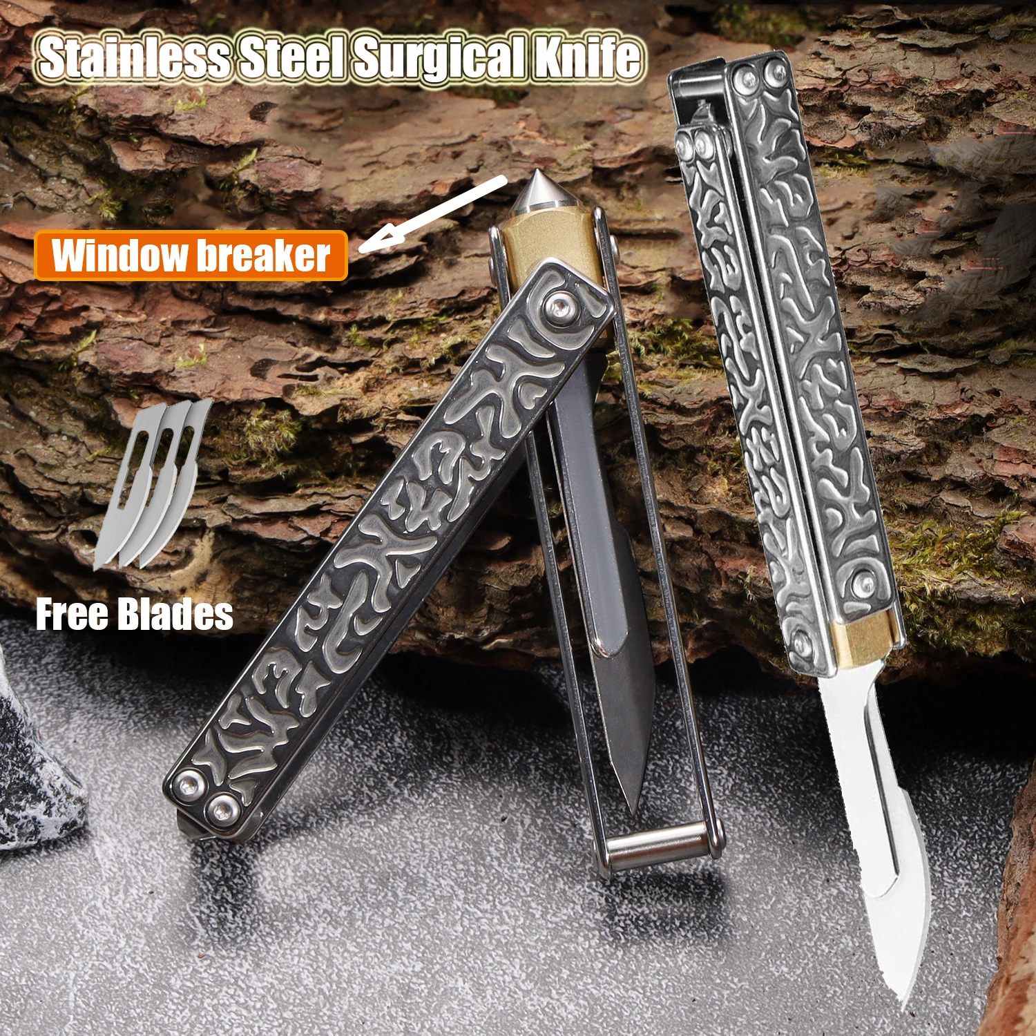 Stainless Steel Multi-function Utility Knife Wallpaper Scalpel Knife Crowbar Sturdy EDC Mini Folding Knife Engrave Carving Tools