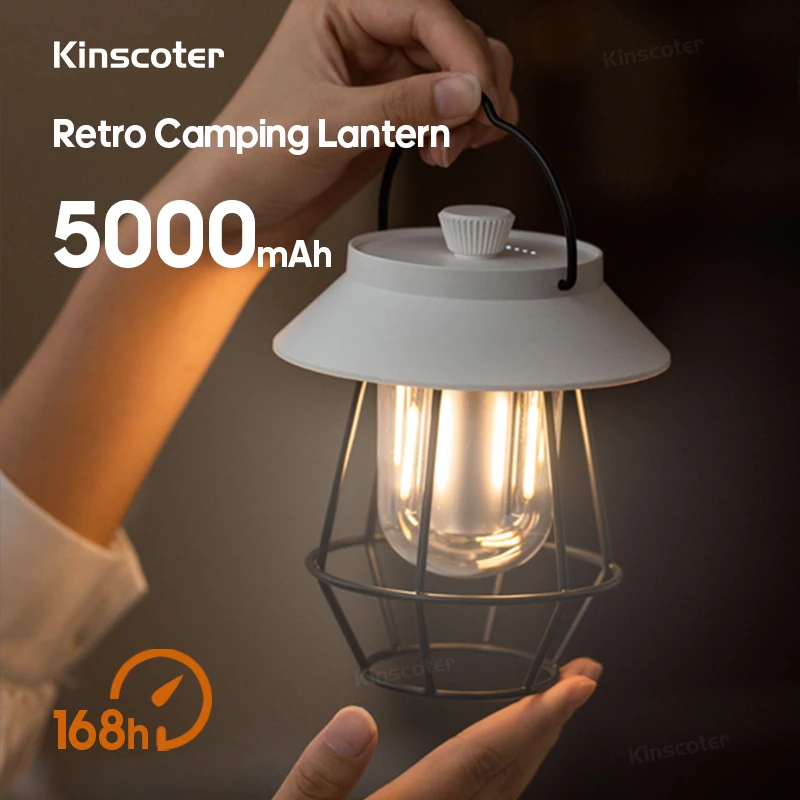 

New Portable Outdoor Camping Light 3 Color Temperature High Brightness LED Lighting Hanging Tent Lamp for Garden Outdoor Hiking