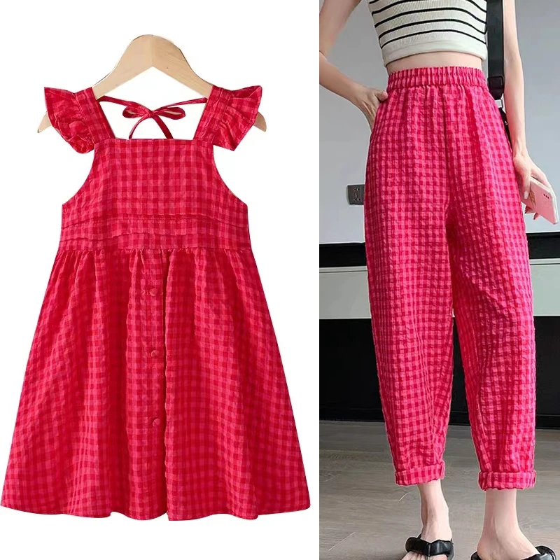 

Seersucker Polyester Rose Cotton Plaid Fabric For DIY Dress Shirt Short Pants Upper Clothes Children Cloth Cardigan Material, M3