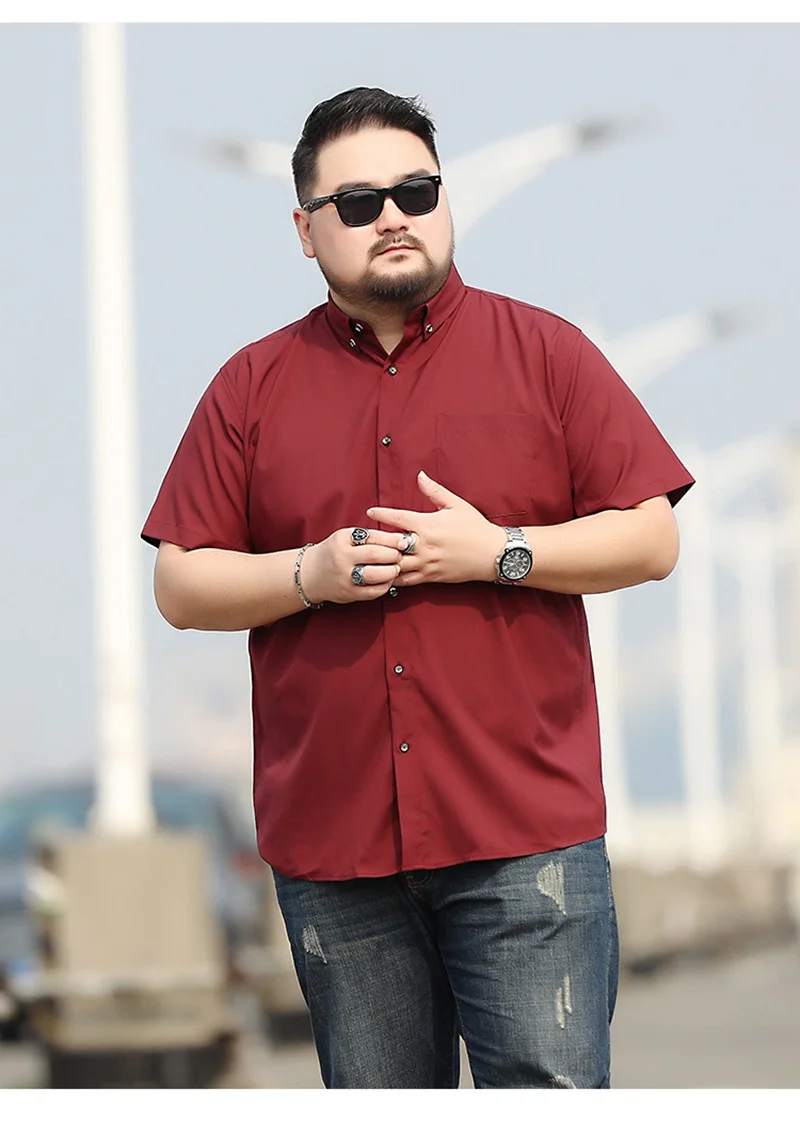 men 8XL 9XL shirts 10XL 7XL plus size big larger 5XL 6XL cheap short sleeve summer dress plaid shirts casual navy blue