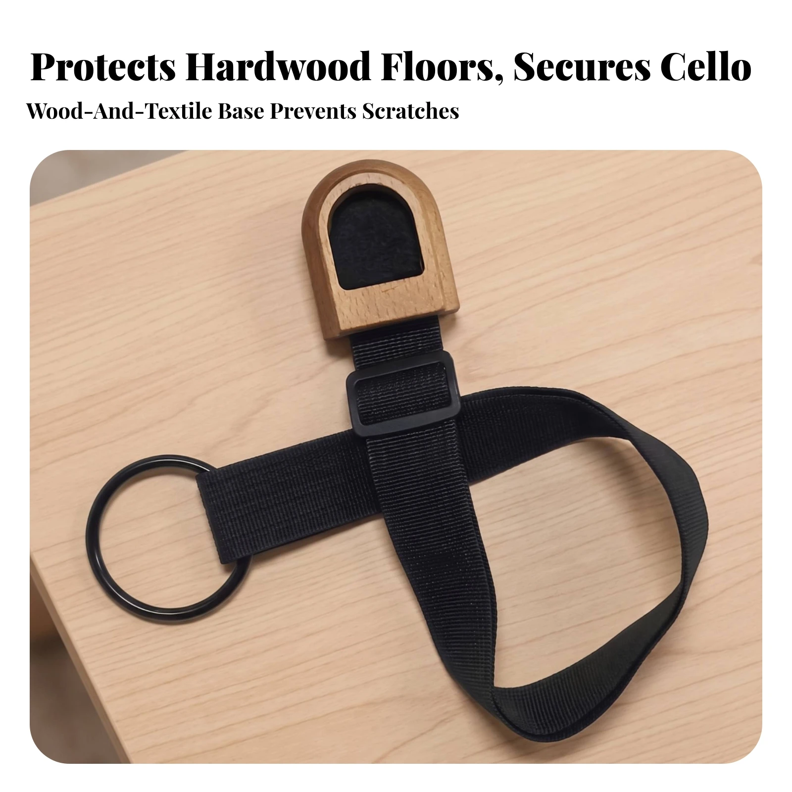 Cello Endpin Holder with Strap Compact Cello Endpin Holder Easy to Carry Long-Lasting for Cellists, Practice, Rehearsal