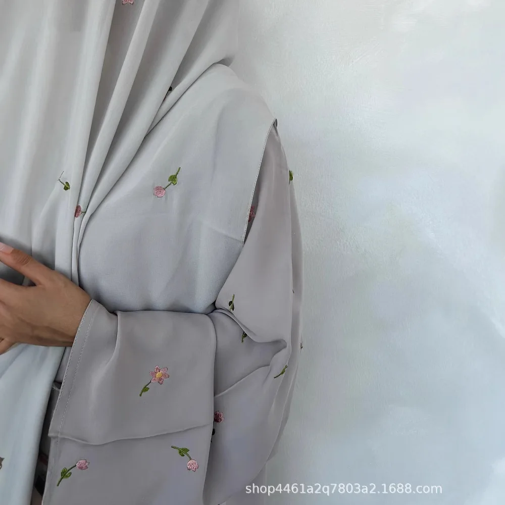 Femmes musulmanes Robe costume Eid Abaya robes fête longue Robe Jalabiya foulard 2 pièces ensembles broderie caftan marocain robes