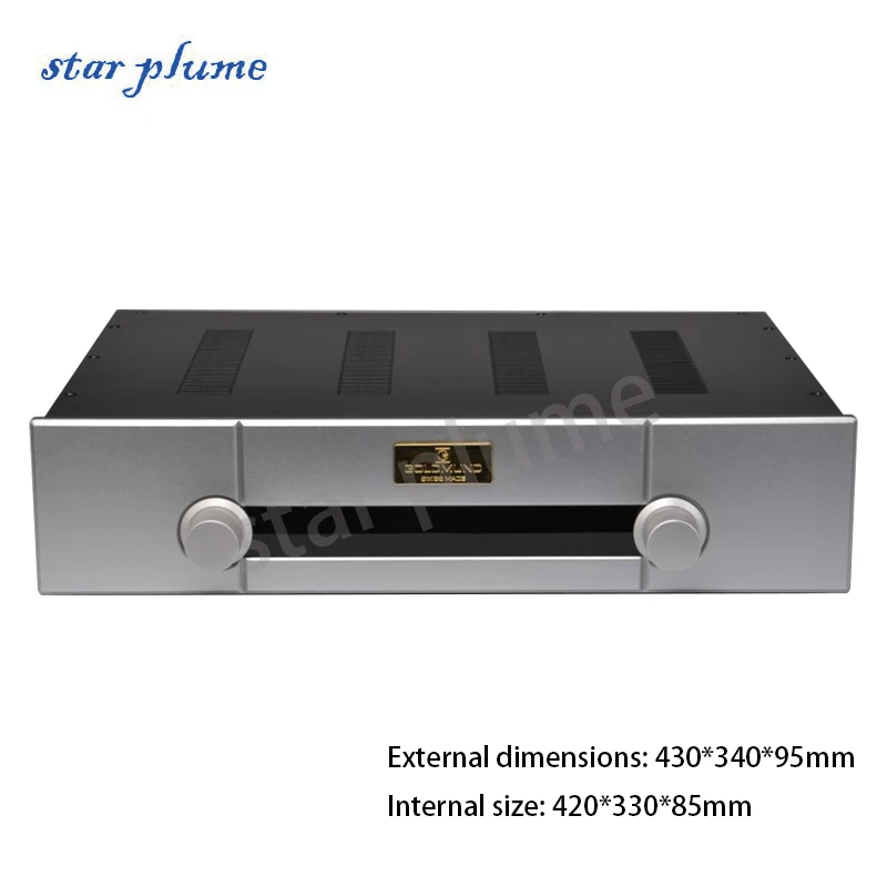 

(430*340*95mm) Goldmund All-aluminum Power Amplifier Case Preamplifier Case Integrated Amplifier Chassis Shell DIY Box