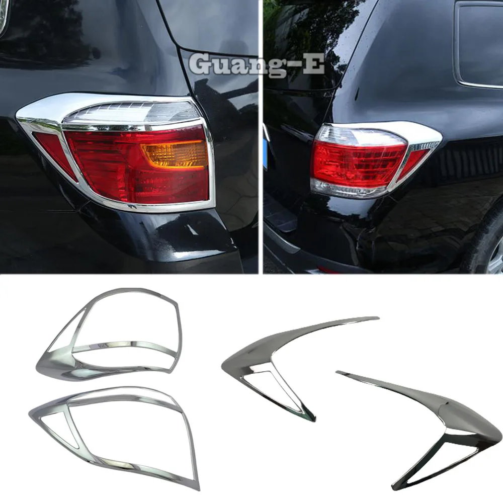

For Toyota Highlander 2008 2009 2010 2011 2012 2013 2014 Body Rear Tail Back Light Lamp Frame Stick ABS Chrome Stick Cover Trim