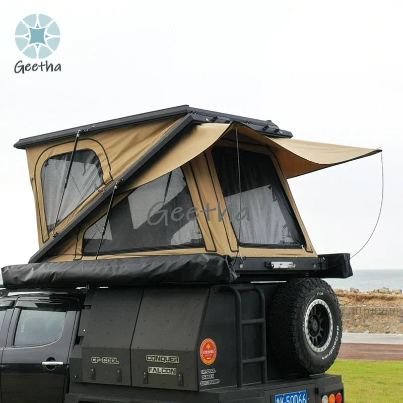 Tente de toit extensible Conquer Falcon, coque rigide, imperméable, quatre saisons, 6 personnes, matelas en éponge haute densité
