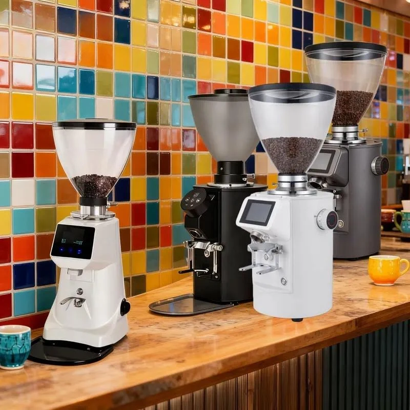 Professional 64mm Brushless Single Shot Coffee Grinder High Quality Touch Screen Commercial Kitchen Espresso Grinding Machine