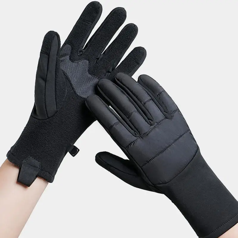 Guantes Térmicos a prueba de viento, impermeables, resistentes al viento, antideslizantes, ajustables, para ciclismo, Invierno