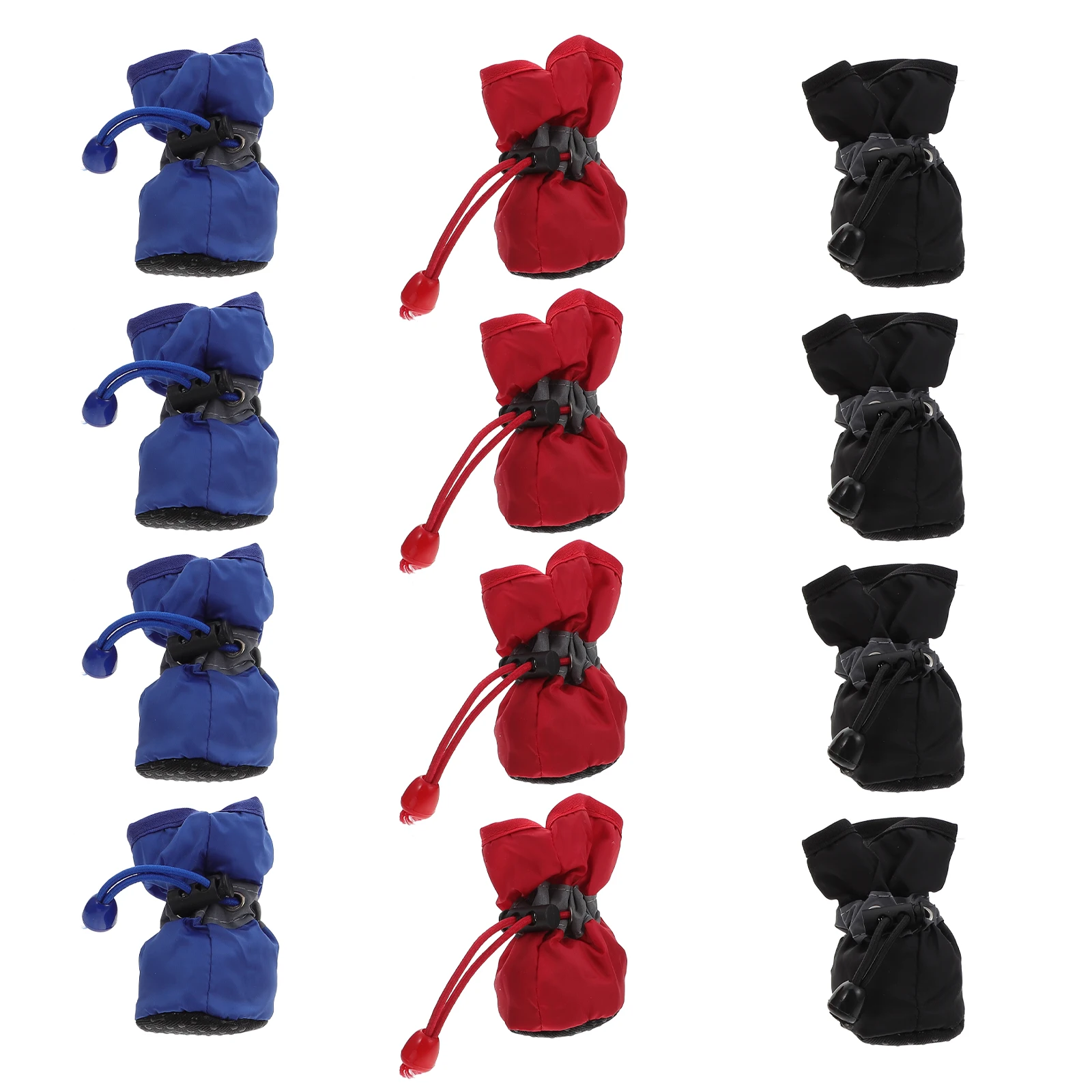 

3 set Pet Rain Boots for Dogs Waterproof Dog Shoes Small Thickened Non-slip Rain Booties Cotton Nylon Warm Comfortable Rainy Day