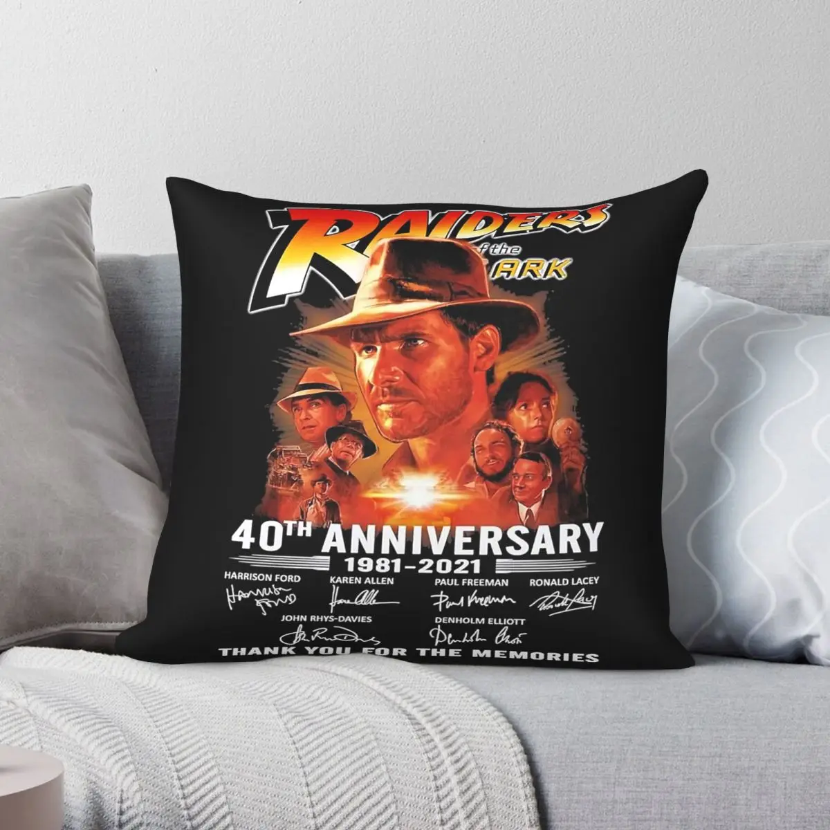 Raiders Of The Lost Ark Pillowcase Polyester Linen Velvet Printed Zip Decor Throw Pillow Case Room Cushion Cover