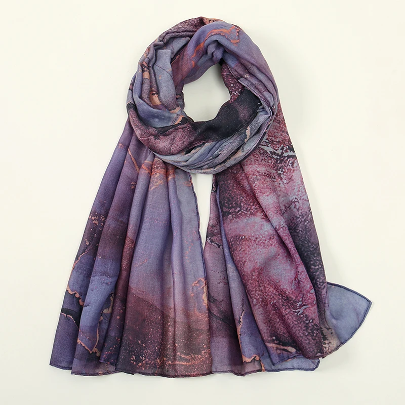 라마단 무슬림 신상 프린트 히잡 여성 스카프 보헤미안 소프트 이슬람 히잡스 풀라드 여성 숄 랩 부판다 헤드스카프