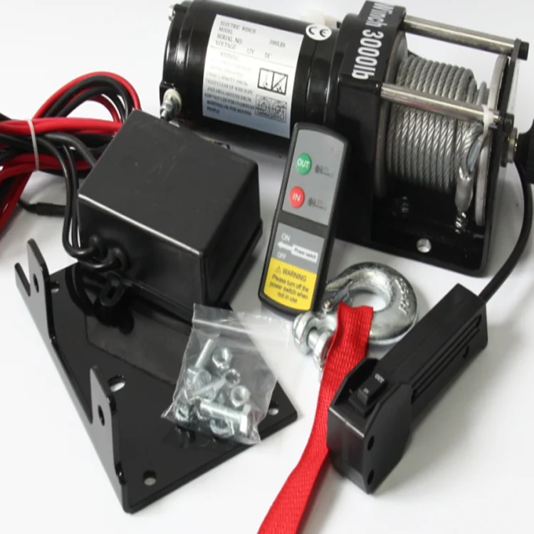 Off Road Electric Winch Single Line 12V /24V 3000LBS 4500LBS 6000Lb Auto Jeep Car Electric Winch