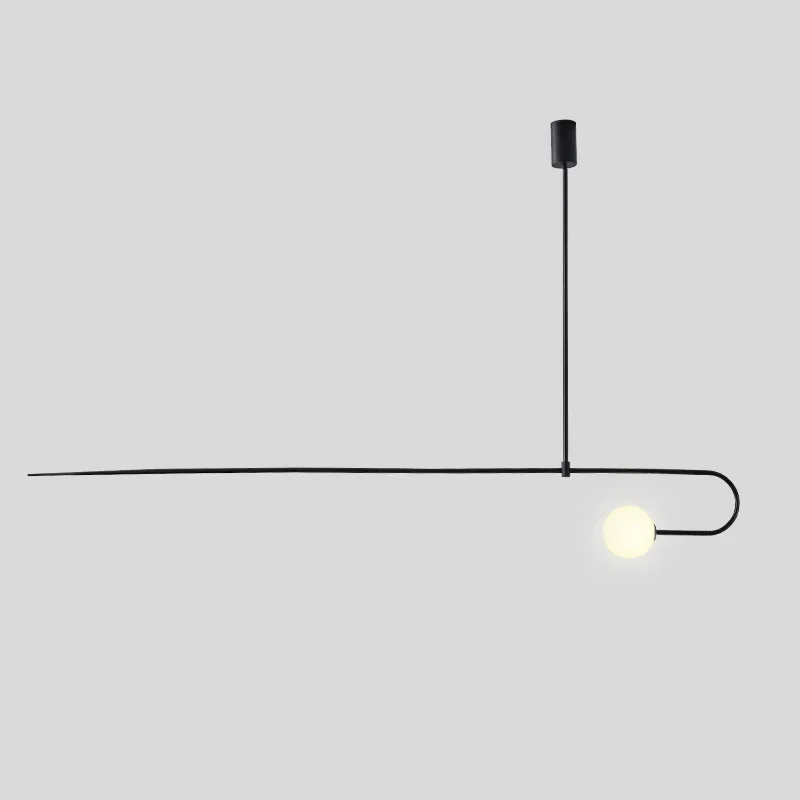 

Minimalism Geometric Line Chandelier Simple White Glass Ball Pendant Lights Living Room Bedroom Home Decor LED Lamps Aesthetic