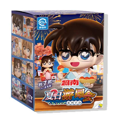 Detective Conan Garden Party Series Mysterious Blind Box Collection Anime Character Figure Desktop Ornaments Kids Gift