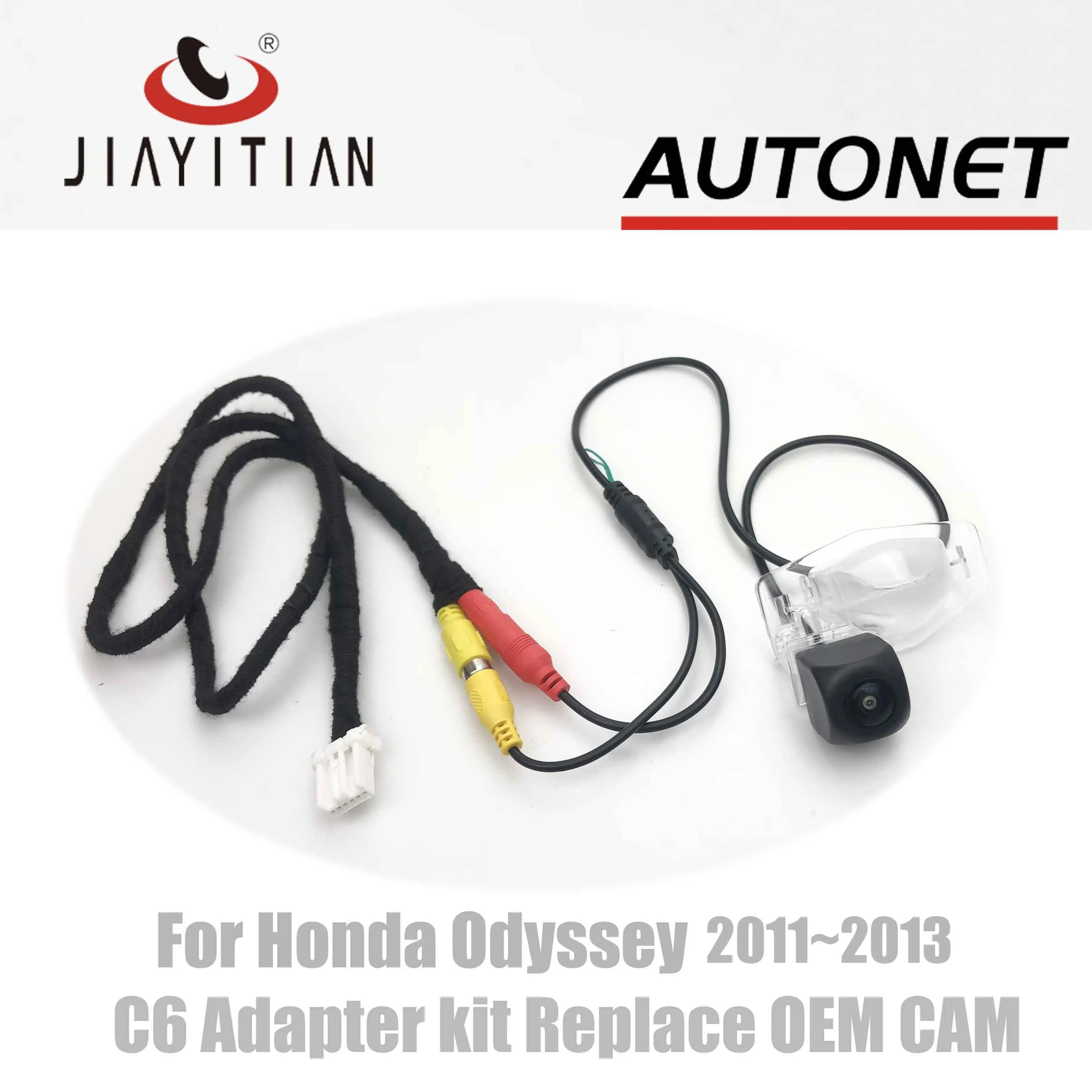 

For Honda Odyssey 2011~2013 C6 Adapter kit After-Market Camera Replace OEM Camera 39530-TK8-A110-M1 P&P CCD HD BACKUP CAMERA