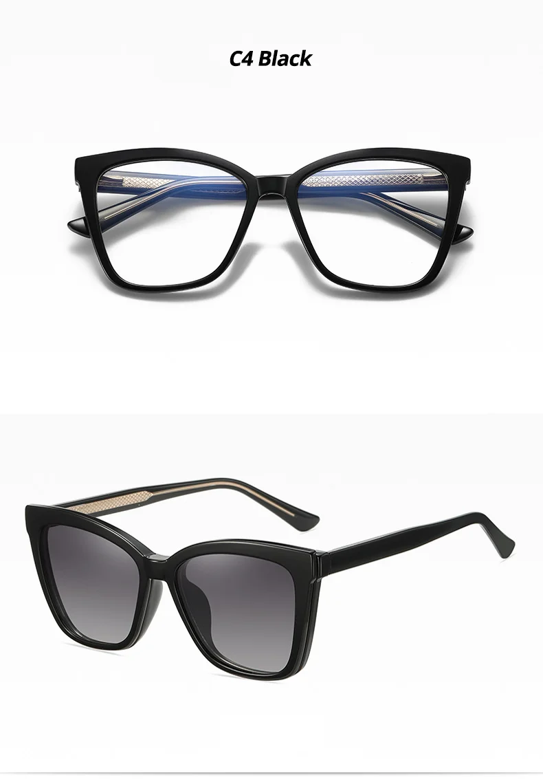 Ralferty Polarisierte Magnet-Sonnenbrille für Damen, Designer, 2-in-1-Brille zum Anklipsen, Damen-Sonnenbrille, Rezept 0 Dioptrien 2025 – Detail 10