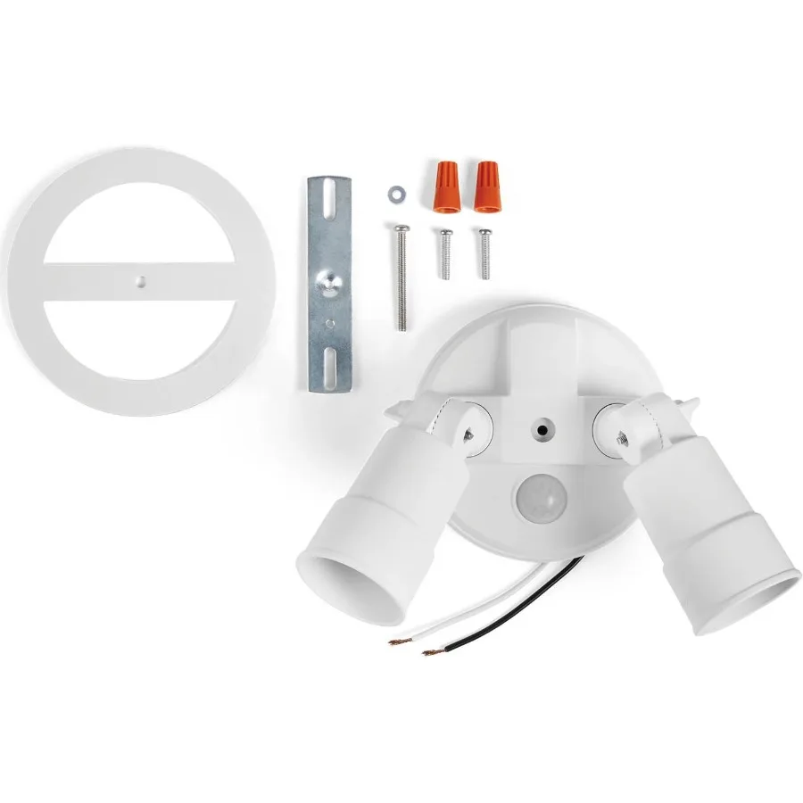 Luz de seguridad con cable de doble cabezal Detección de 180 grados