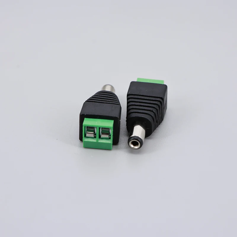 10pcs DC Male 5.5x2.1mm Power Plug Adapter Jack terminal 5.5mm 2.1mm Connector Male for led strip CCTV Cameras Socket J17