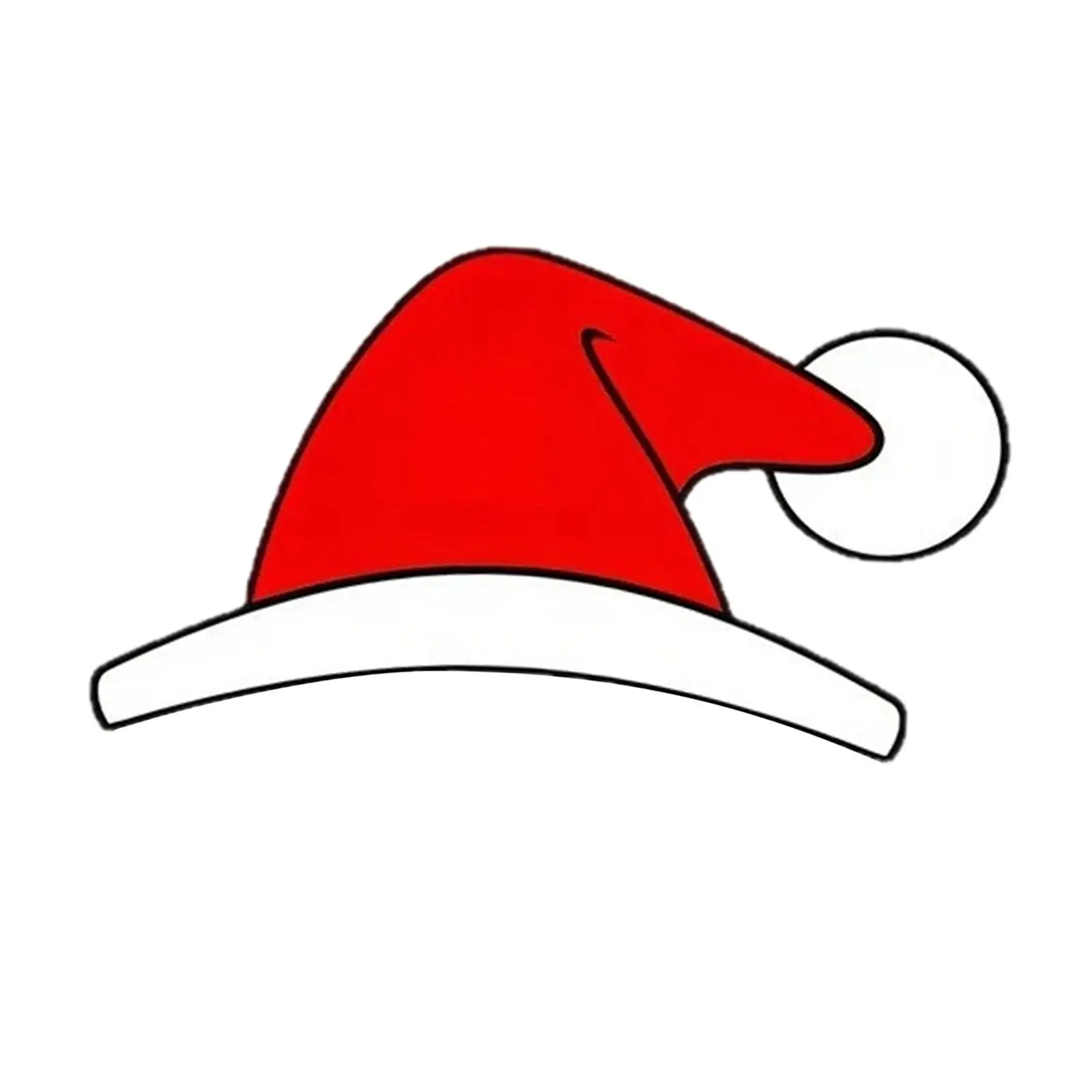 Adesivo de Natal com Chapéu de Papai Noel, Enfeite Festivo de Papel para Carro, Decalque para Scrapbook de Feriado, Acessório para Decoração de Veícul