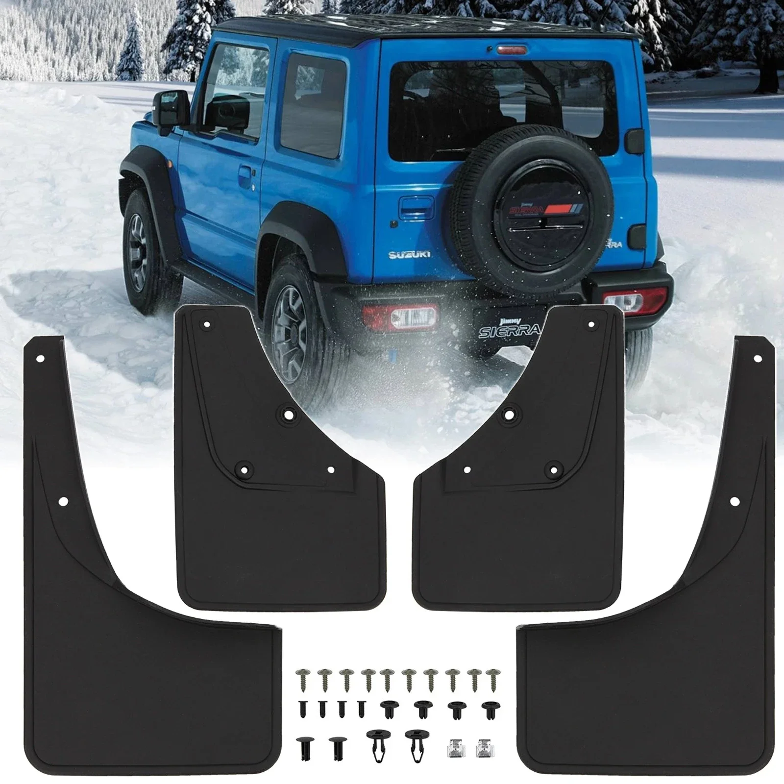 Car Mud Flaps For Suzuki Jimny Sierra JB64 JB74 2019 2020 2021 Mudguards Splash Guards Fender Mudflaps Front Rear Car Styling