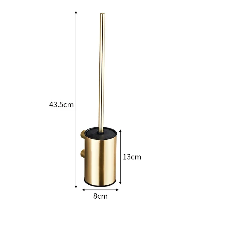 WC 304 Stainless Steel Rose Gold Toilet Brush Wall Mounted Brushed Gold Toilet Brush Holder Gun Grey Toilet Brush Set