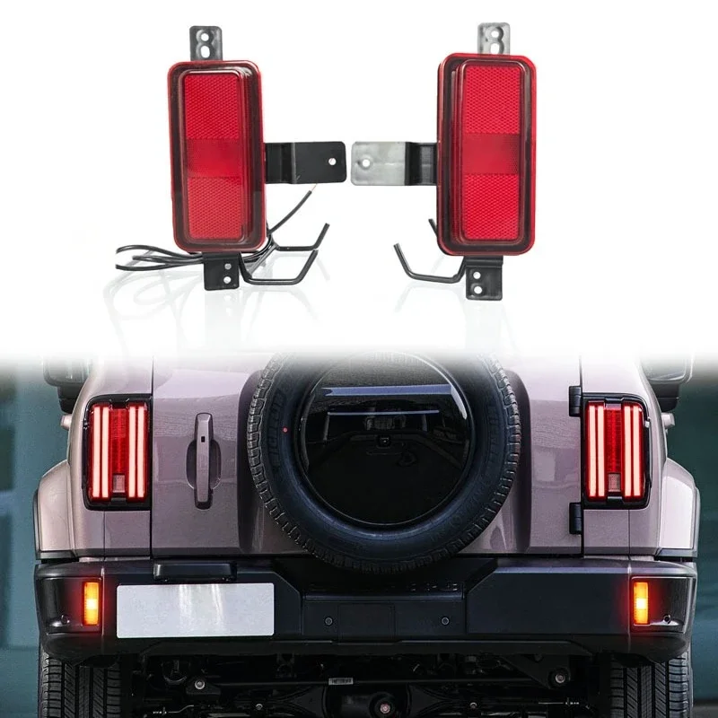 For GWM Tank 300 2021-2025 City Version Car LED Rear Bumper Lights Rear Fog Lamp Modified LED Brake Pilot Lamp Accessories