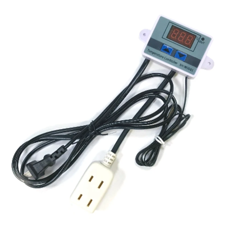 

Digital LED Temperature Controller Electronic Thermostat Switch With Waterproof Probe & Temperature Socket, Easy To Use US Plug