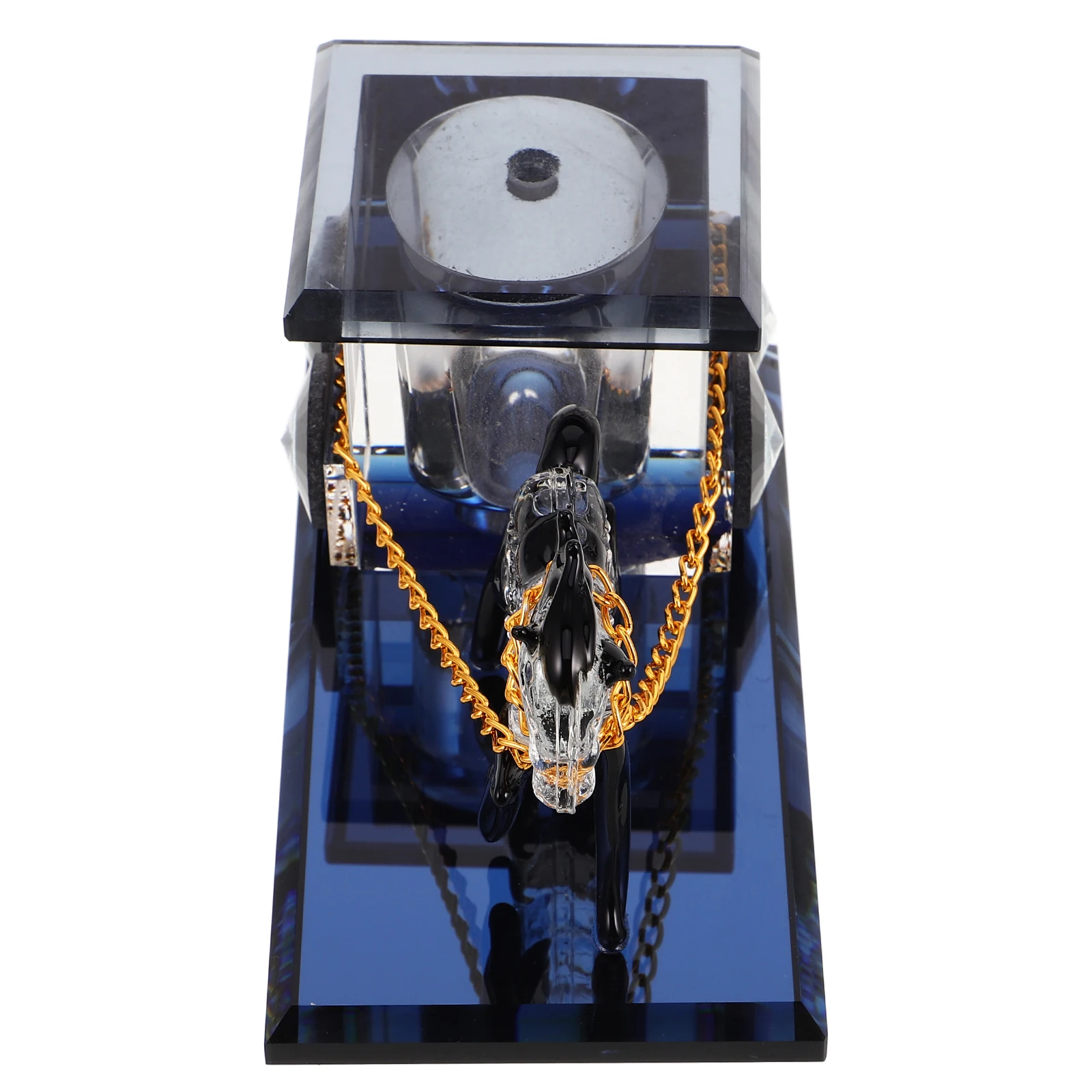 

Elegant Crystal Horse Carriage Perfume Holder Decorative Ornament European Style for Desk Home Office Wedding Gift