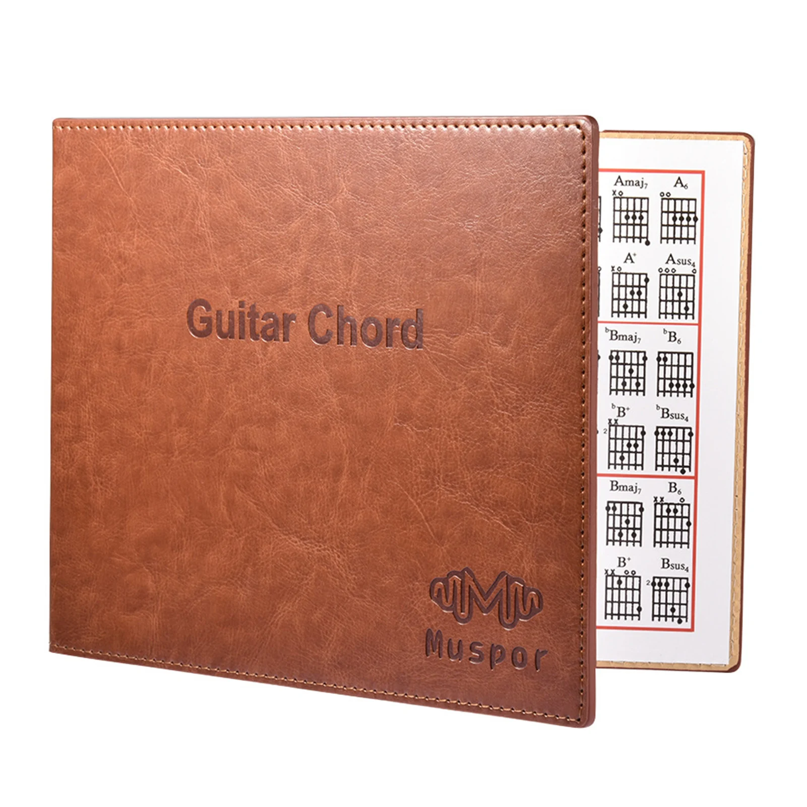 

6 String Acoustic/Classical/Electric Guitar Chord Book Paperback Chart, PU+Paper, 235x180mm, 192g
