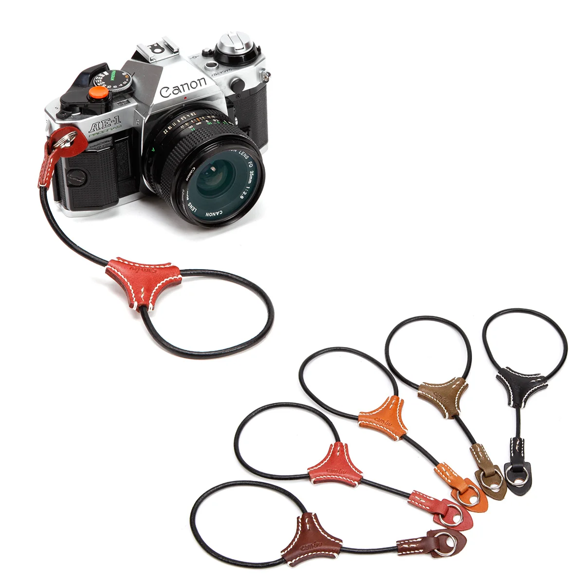 Cinturino da polso per fotocamera digitale in pelle con foro rotondo per Leica Fuji Sony Accessori per micro-singola fotocamera Cinturino in pelle per fotografia