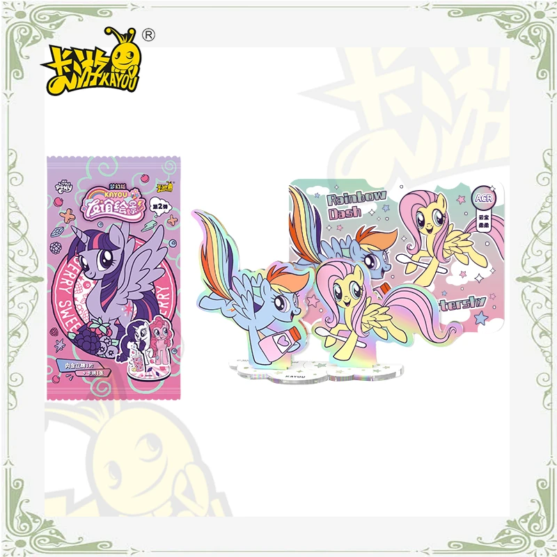 

KAYOU Genuine My Little Pony Blind Box Friendship Picture Dream Edition Genuine Card Acrylic Toy Ornament Peripheral Card