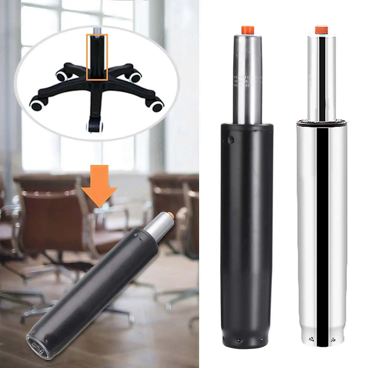 Heavy Duty Pneumatic Support Rod Chair Gas Lift Cylinder for Office bar Stool Shock Absorber Piston Seat Replacement Accessories