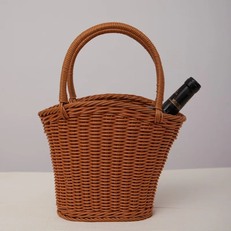 

Wine storage basket, restaurant hotel picnic wine basket, portable wine rack