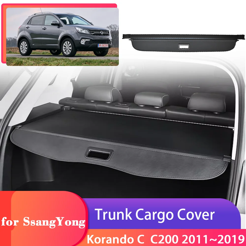 

Trunk Cargo Cover for SsangYong Korando C C200 New Actyon Micro 2011~2019 Security Shield Curtain Partition Privacy Accessories