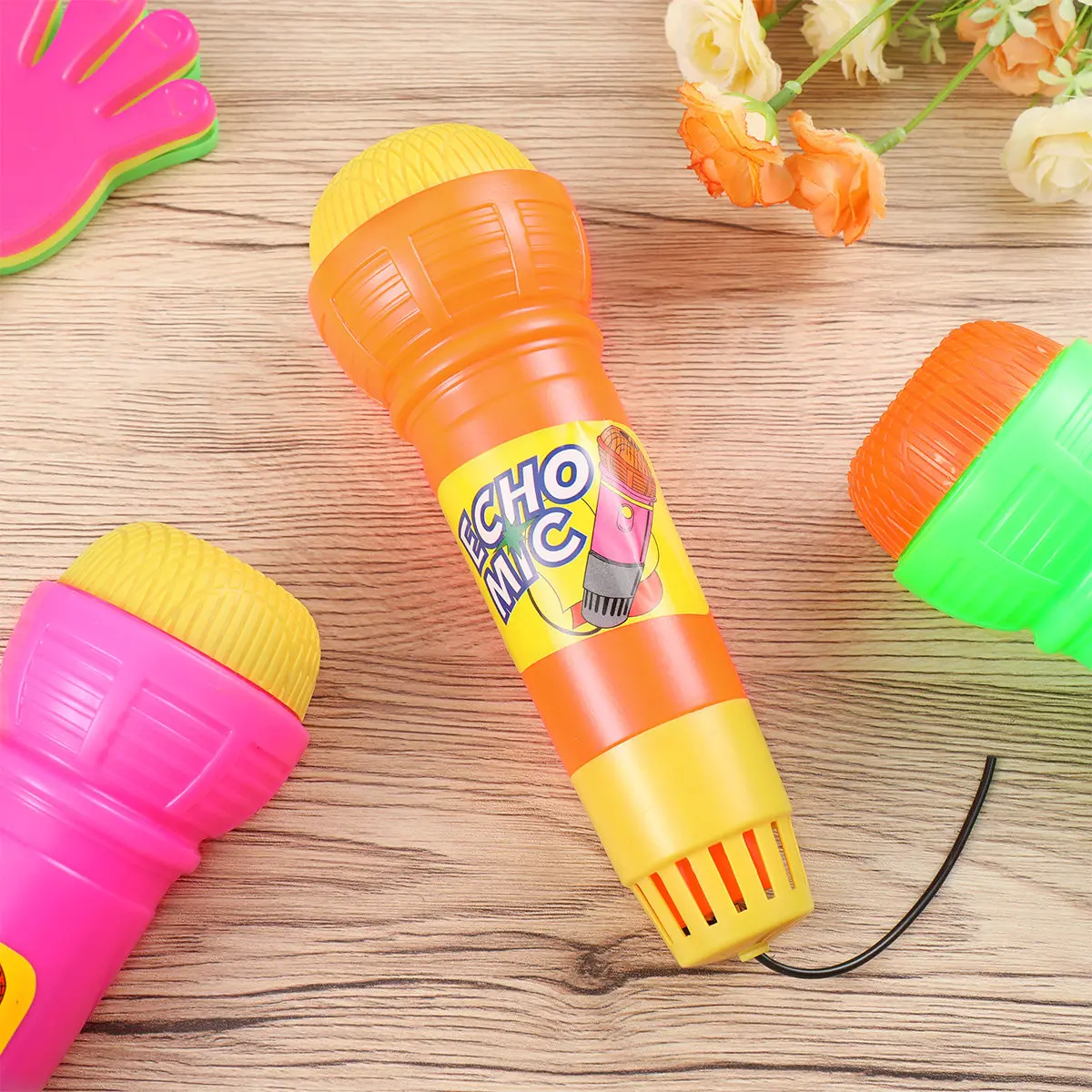

3Pcs Echo Microphone Multicolor Kids Plastic Mic Compact Lightweight for Birthday Party Role Play Echo Microphone