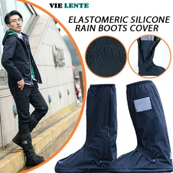 Elastomeric Silicone Rain Boots Cover Reusable Waterproof Non-slip Shoes Cover Suitable Motorcycle Bicycle RIDE Unisex Household