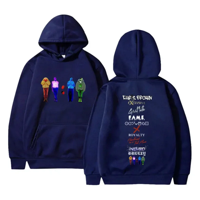 Hot Rapper Chris Brown 11:11 cover print hoodie men women fashion hip hop sweatshirt male vintviewsonic oversized Harajuku hoodi