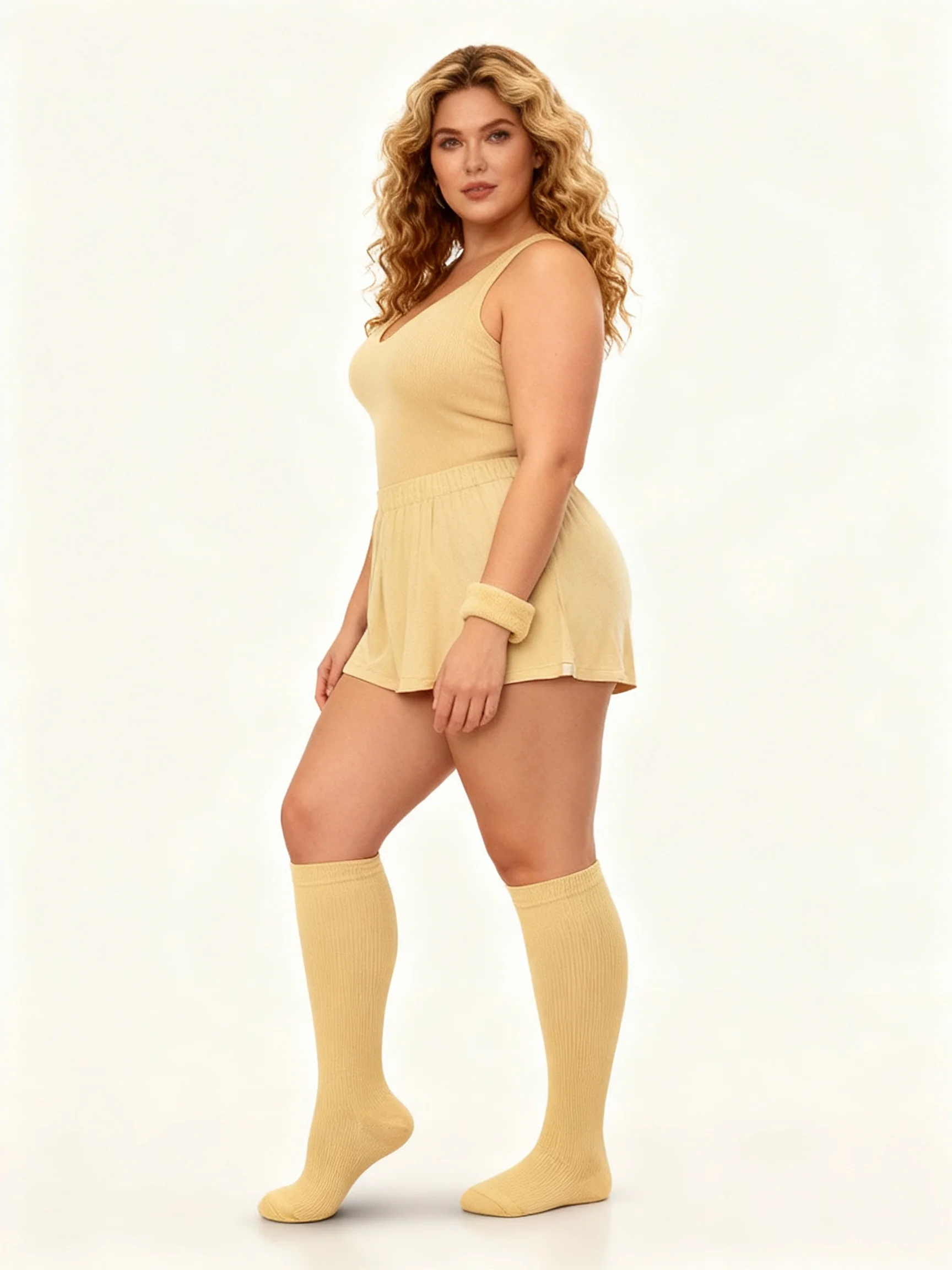 زوج واحد من الجوارب الضاغطة ذات الألوان الصلبة - جوارب رياضية للجري وركوب الدراجات قابلة للتنفس وناعمة للجنسين