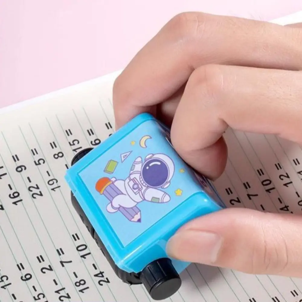 Cute Cartoon Children Math Stamp Number DIY Roller Arithmetic Seal Subtraction Multiplication
