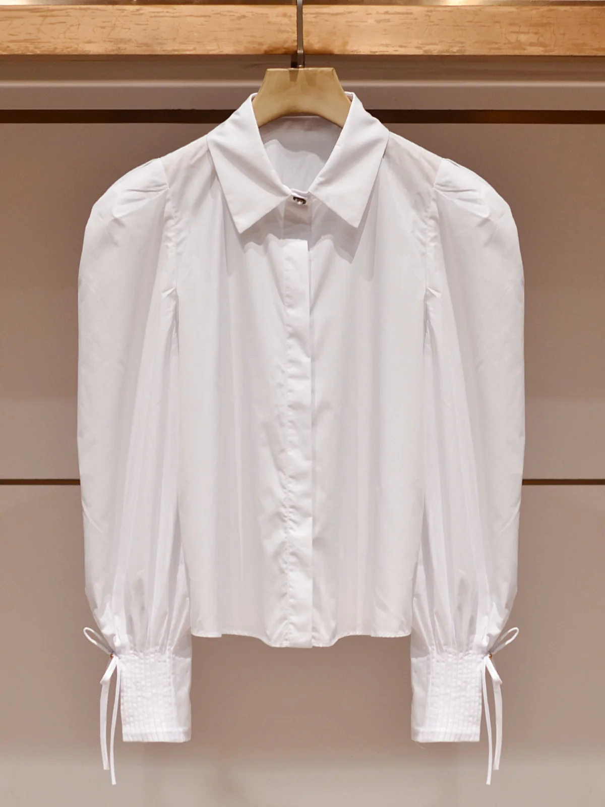 

Unique Design Women's Casual irt Long Sve Collar Knot White Comfortable Breathable Faionable Commute Sle