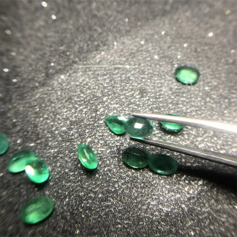 YULEM VVS High Quality 4x6mm and 5x7mm and 6x8mm Natural Emerald for DIY Jewelry