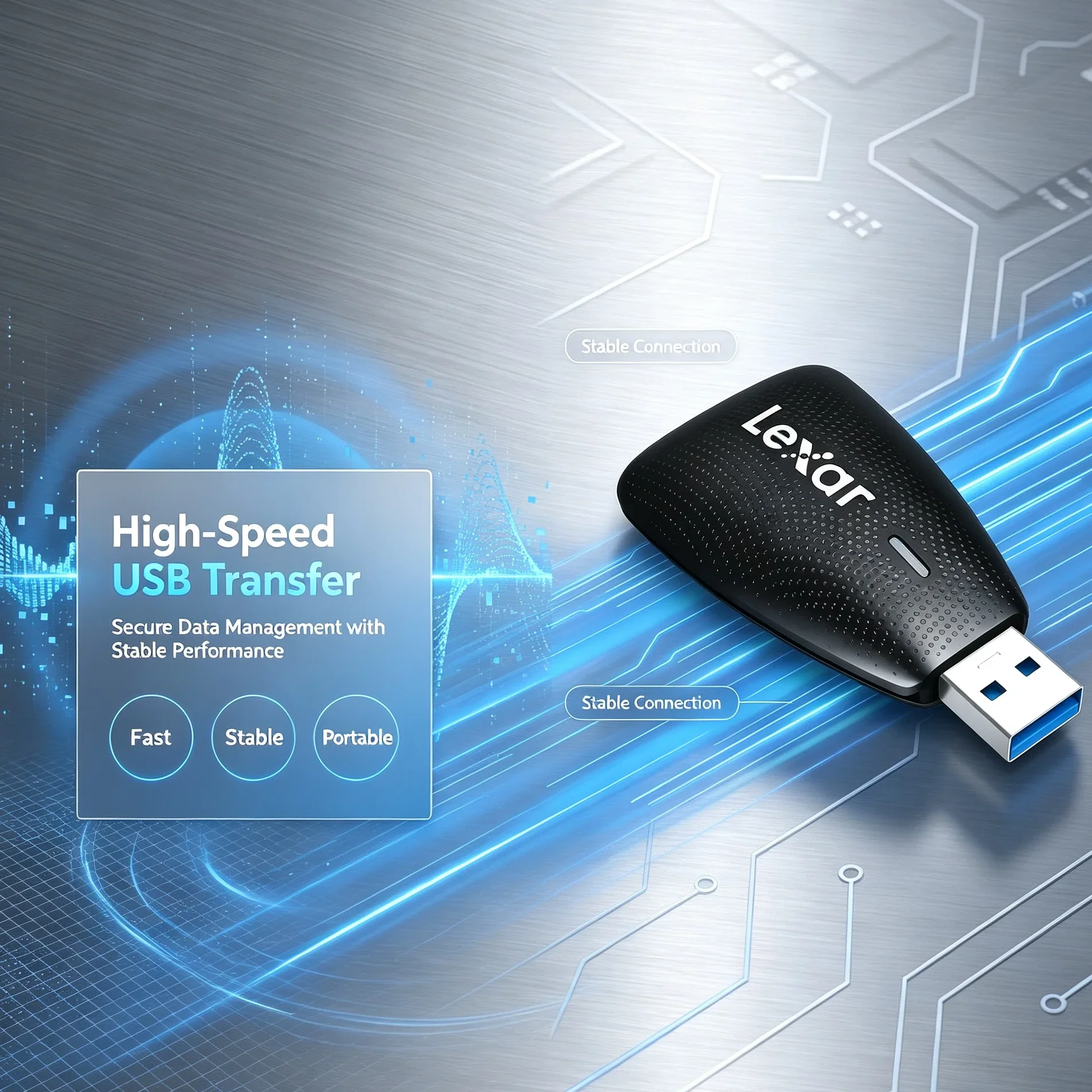 Lexar Smart Memory Card Reader USB3.1 SD Micro SD TF Card Portable Adapter For PC Computer