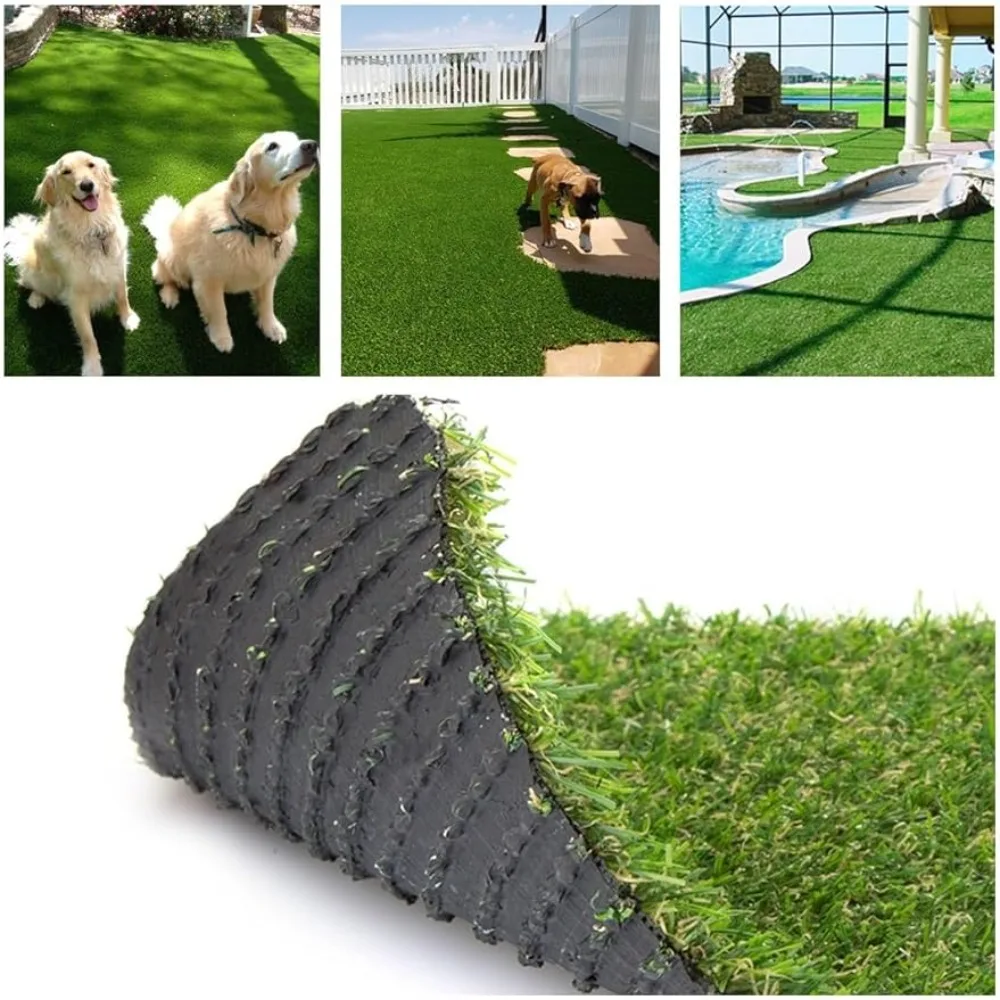 

Artificial Synthetic Grass Turf 5FTX15FT(75 Square FT),0.8" Pile Height Indoor Outdoor Pet Dog Artificial Grass Mat Rug Carpet