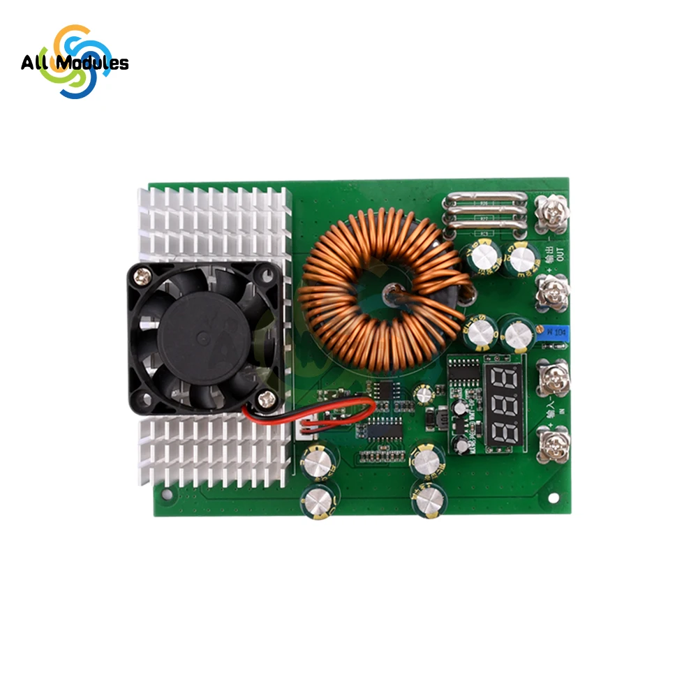 1000W Hochleistungs-Gleichstrom-Gleichstrom-einstellbares Step-Down-Buck-Spannungs wandler modul Digitales Voltmeter mit LED-Anzeige
