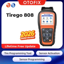 TPMS Programming Tool OTOFIX TireGo 808 TPMS Relearn Tool Activate All Sensor Program MX-Sensor 315 433MHz Tire Pressure Monitor
