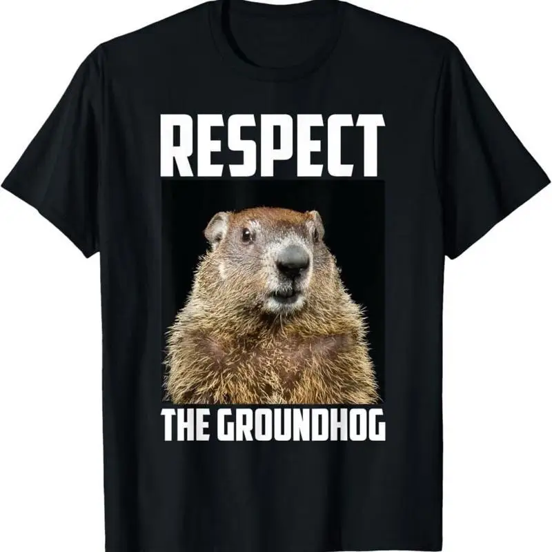 Respect The Groundhog Woodchuck Photo Ground Hog Day T Shirt