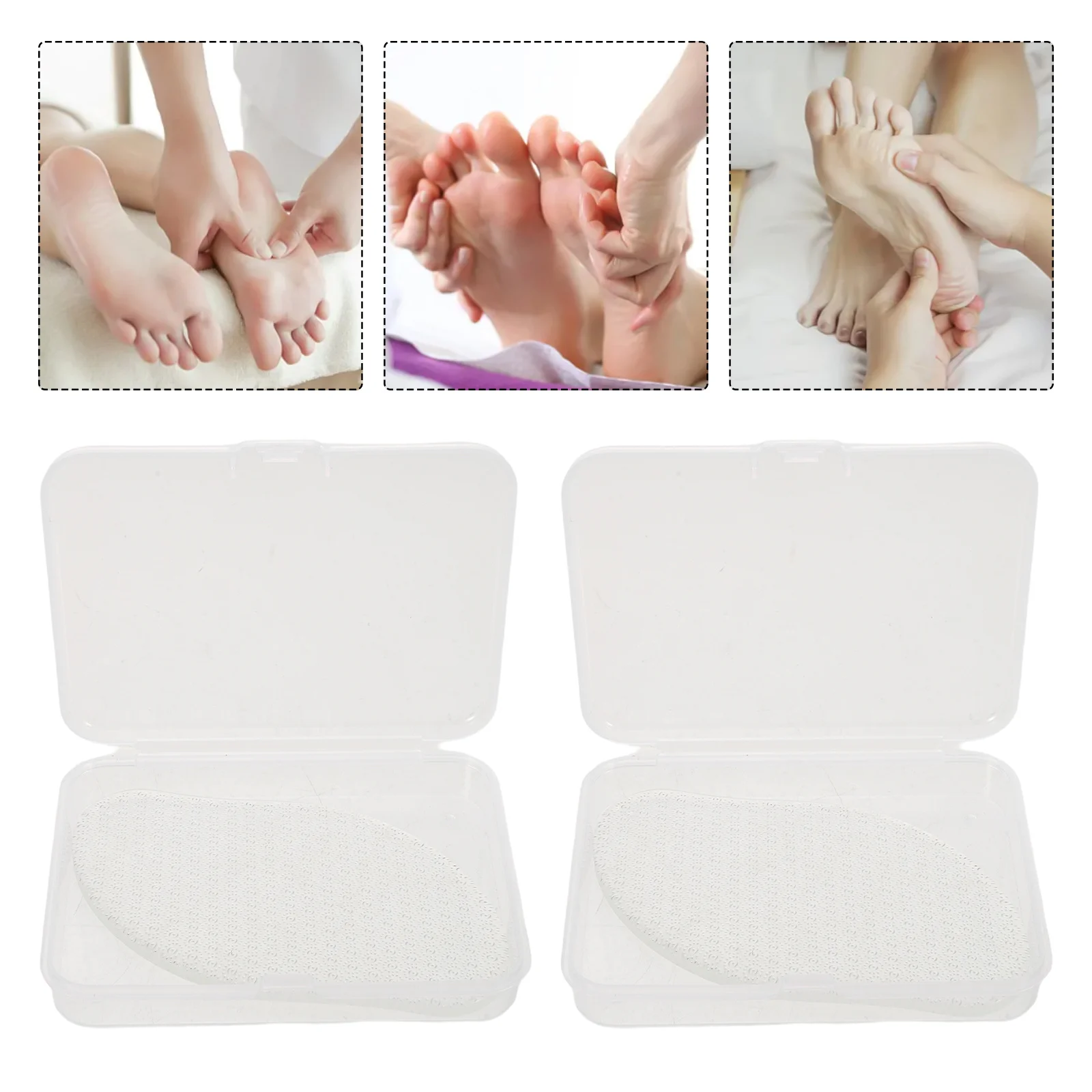 

2Pcs Glass Foot File for Calluses Mango Design Heel Exfoliator Reusable Pedicure Scrubber with Case Dry Cracked Feet Remover
