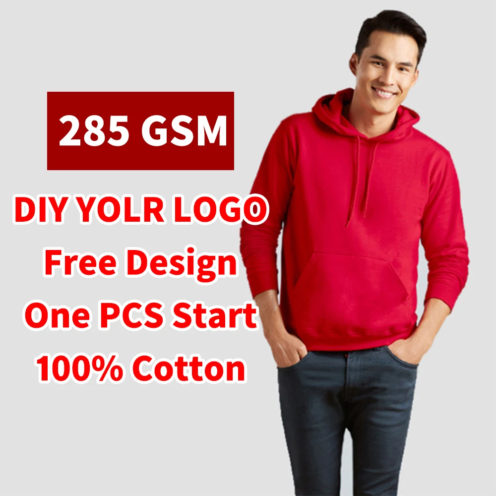 

Мужская толстовка LME Clothing с индивидуальным логотипом, теплая зимняя флисовая хлопковая толстовка 285 г/м², 9 цветов, с капюшоном.