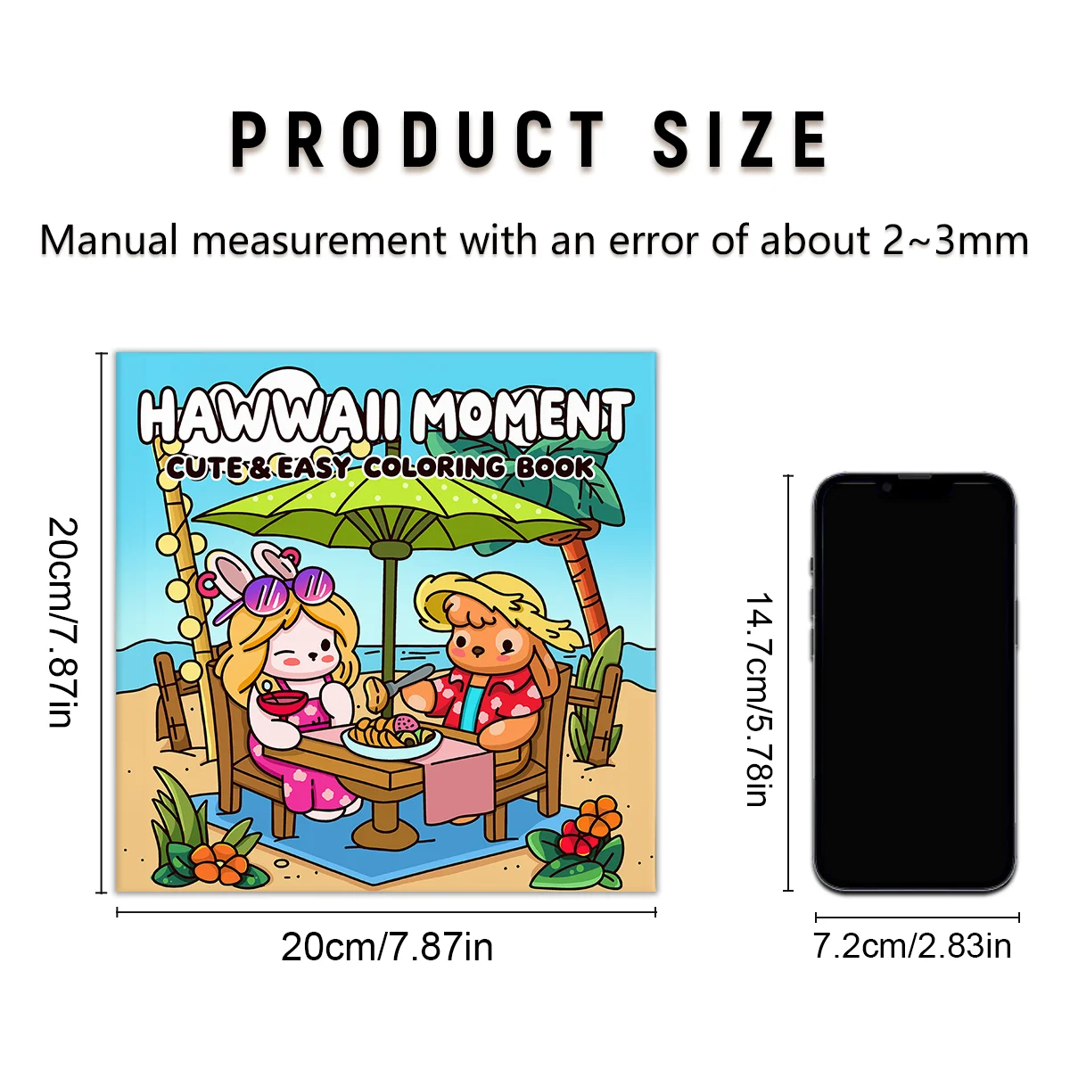 Picture Book With 24 Pages Suitable For Travel And Leisure Featuring The New Summer Theme Seaside Hawaii Coloring Book
