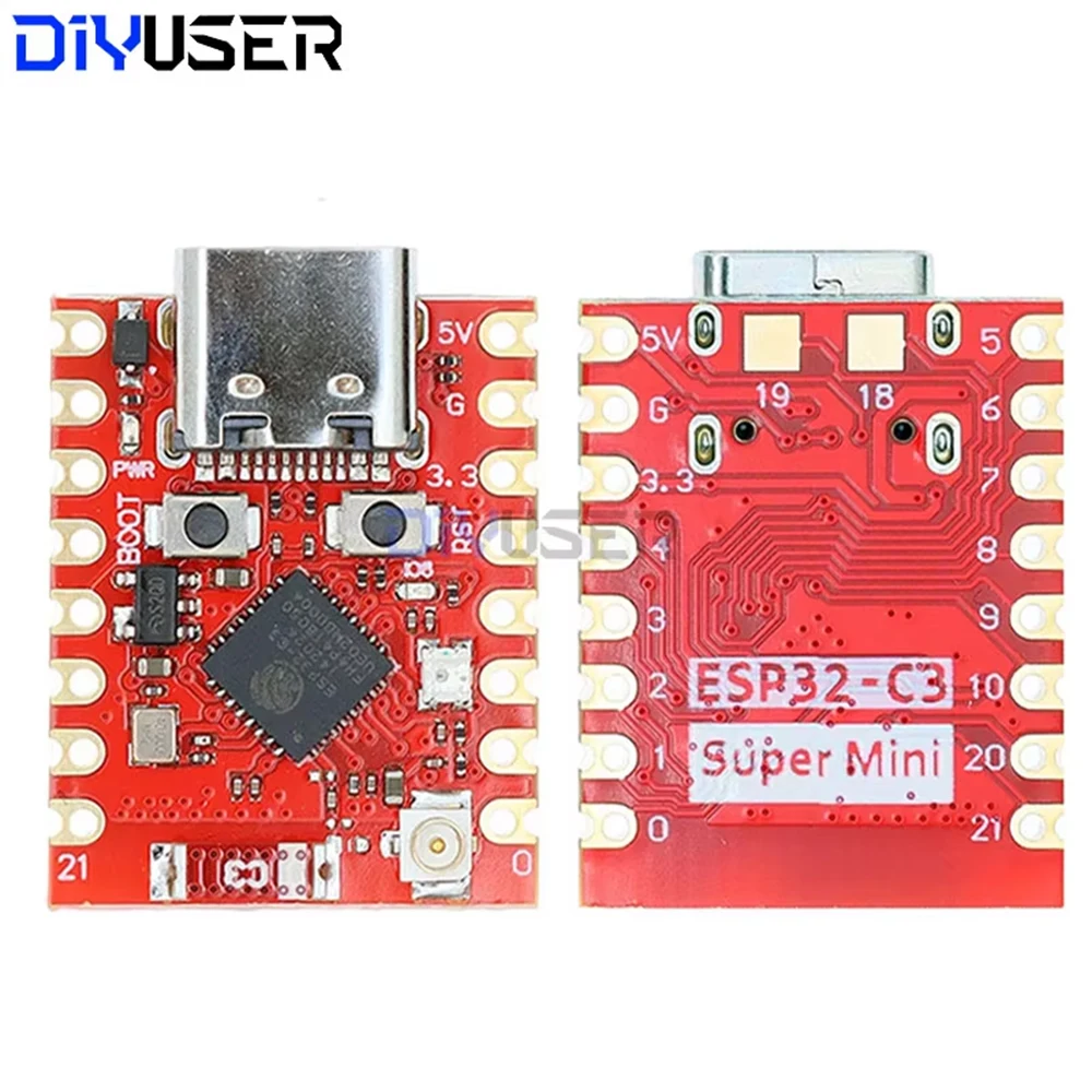 1/2pcs ESP32-C3 SuperMini Plus Development Board WiFi Bluetooth ESP32 C3 Super mini V2.0 Red Board