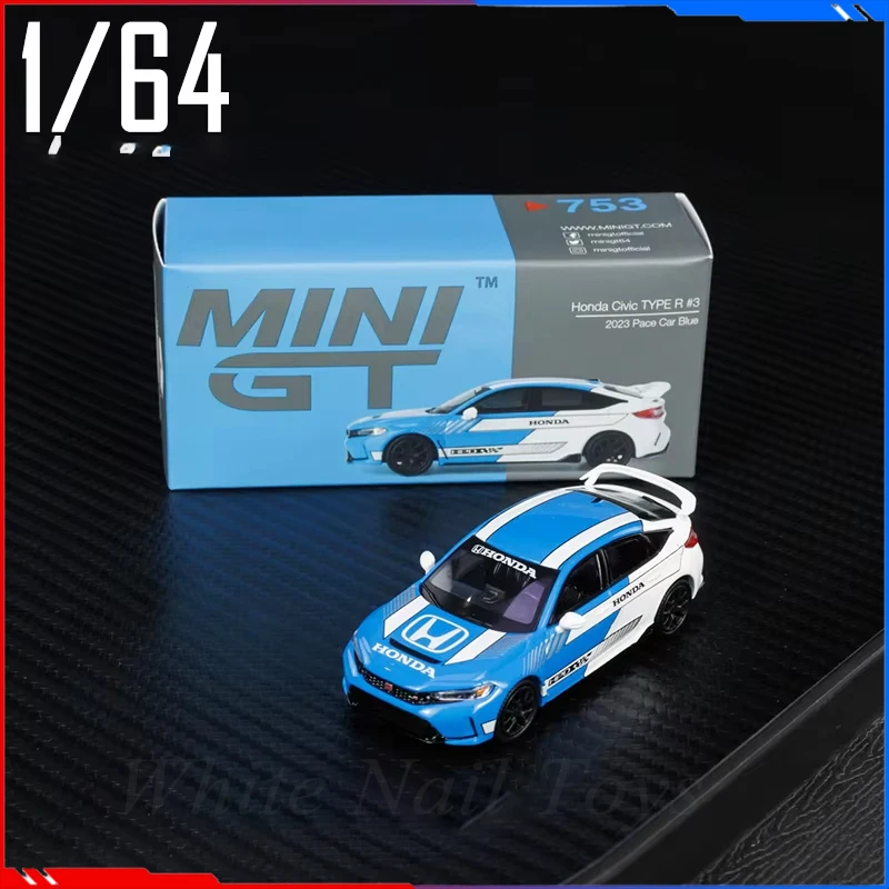 

Mini Gt Car Model 1/64 Civic Type R Mgt00753-Ch Cars Model Alloy Simulation Ornament Car Model Boy Decoration Birthday Gift